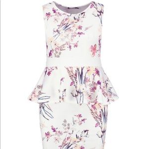 Boohoo Plus Ruby Sleeveless Peplum Midi Dress